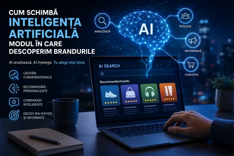 Inteligența artificială în descoperirea brandurilor: cum schimbă AI modul în care alegem com inteligența artificială în descoperirea brandurilor