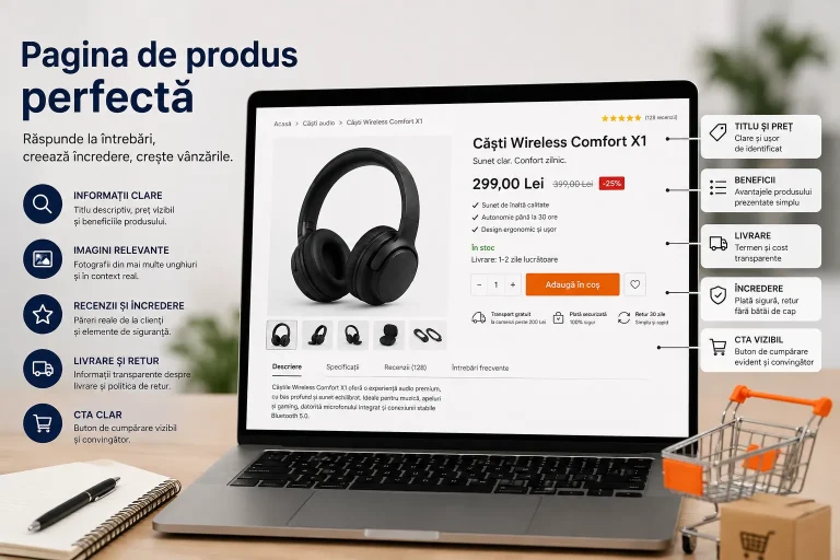 Pagina de produs perfectă: ce trebuie să găsească un client înainte să cumpere pagina de produs perfectă